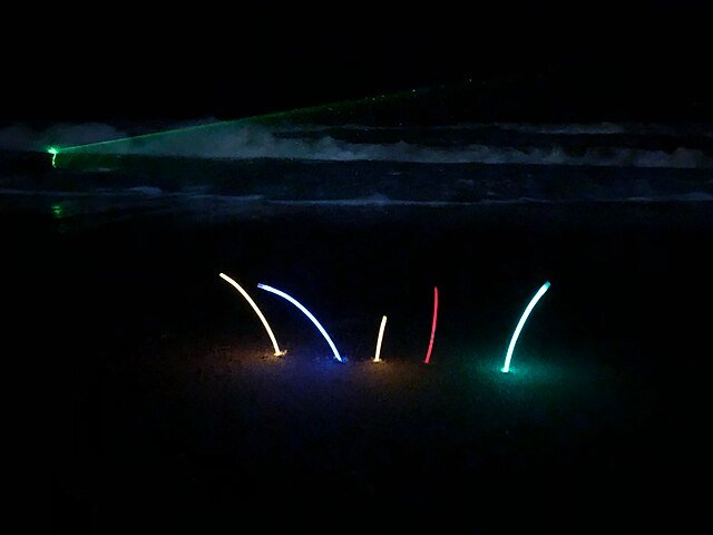 Glow_sticks_on_Baga_beach_at_night